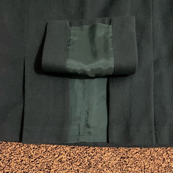 LOFT Teal Wool Pleated Pencil Skirt - Picture 3 of 4